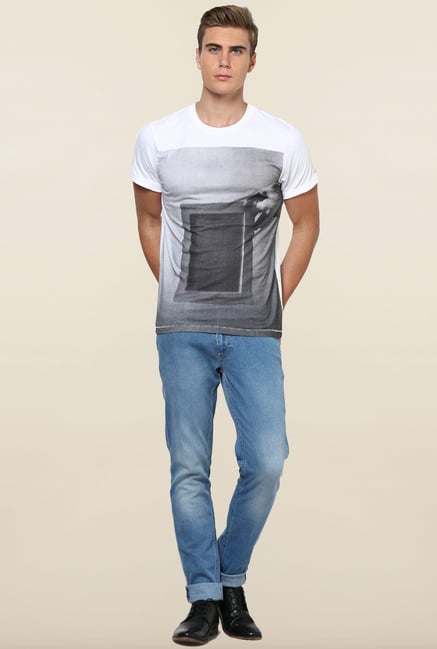 Jack & Jones White Crew Neck Cotton T-Shirt Jack & Jones White Crew Neck Cotton T-Shirt