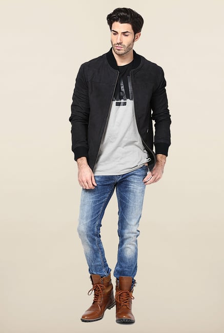 Jack & Jones Black Leather Jacket Jack & Jones Black Leather Jacket