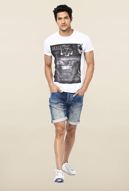 Jack & Jones Blue Solid Shorts Jack & Jones Blue Solid Shorts