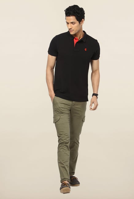 Jack & Jones Green Striped Cargo Jack & Jones Green Striped Cargo
