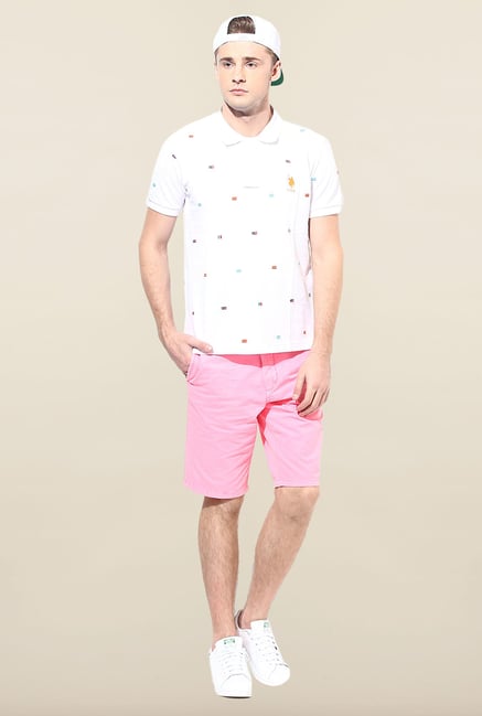 Jack & Jones Pink Solid Shorts Jack & Jones Pink Solid Shorts