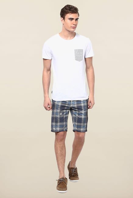Jack & Jones Blue Checks Shorts Jack & Jones Blue Checks Shorts