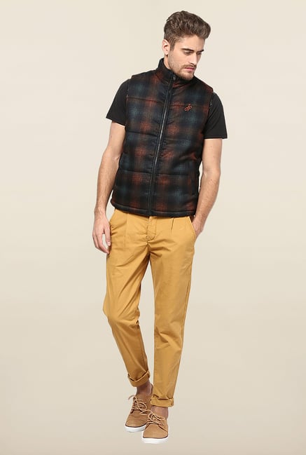 Jack & Jones Tan Solid Chinos Jack & Jones Tan Solid Chinos