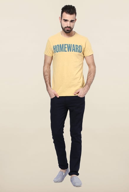 Jack & Jones Yellow Crew Neck T-Shirt Jack & Jones Yellow Crew Neck T-Shirt