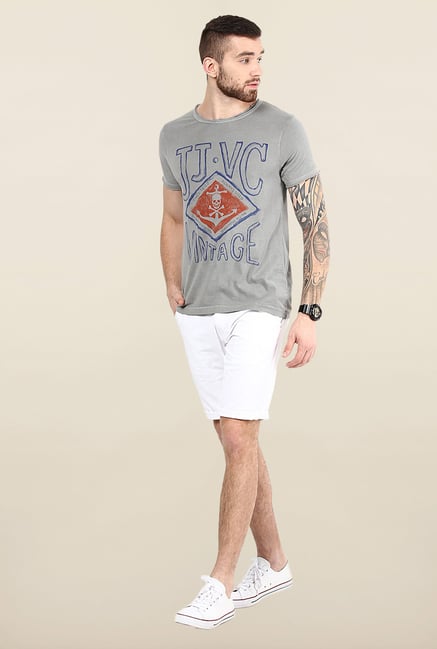 Jack & Jones Grey Round Neck T-Shirt Jack & Jones Grey Round Neck T-Shirt