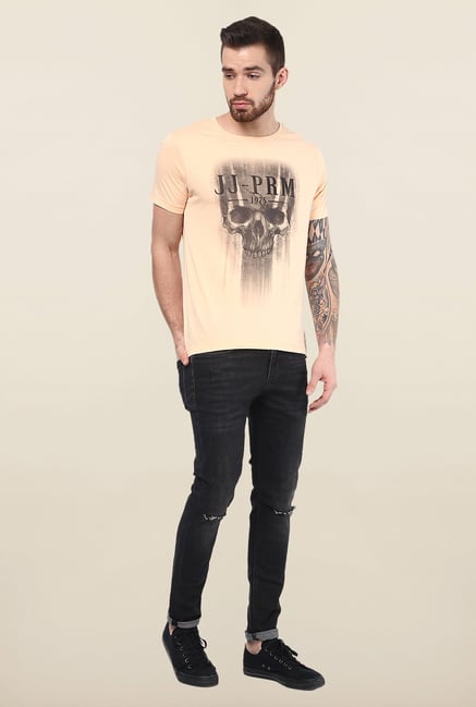 Jack & Jones Beige Round Neck T-Shirt Jack & Jones Beige Round Neck T-Shirt