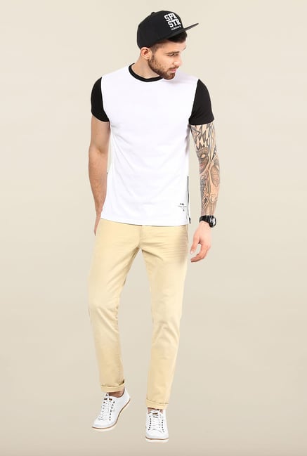 Jack & Jones White Solid Crew Neck T-Shirt Jack & Jones White Solid Crew Neck T-Shirt