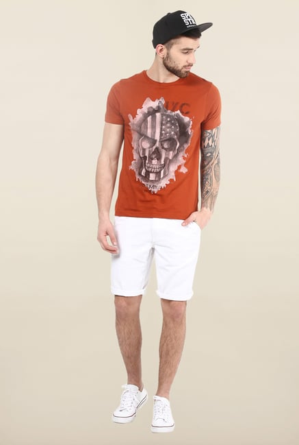 Jack & Jones Brown Round Neck T-Shirt Jack & Jones Brown Round Neck T-Shirt