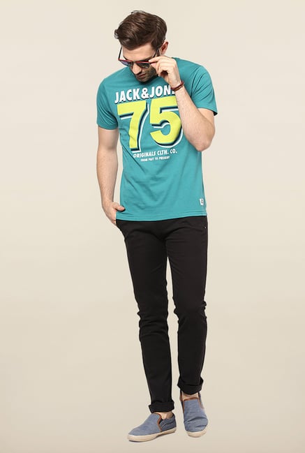 Jack & Jones Blue Printed T-Shirt Jack & Jones Blue Printed T-Shirt