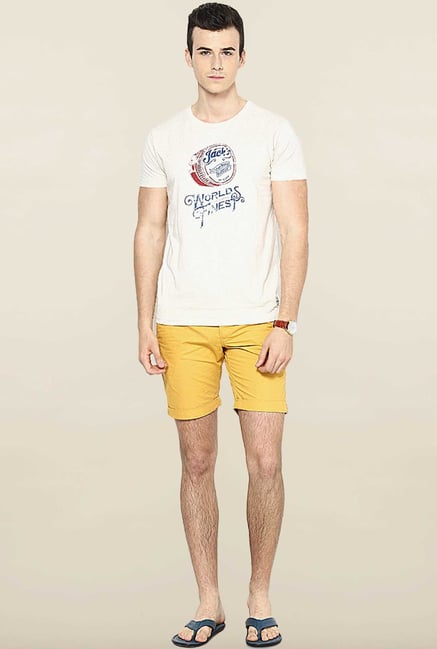 Jack & Jones White Round Neck Cotton T-Shirt Jack & Jones White Round Neck Cotton T-Shirt