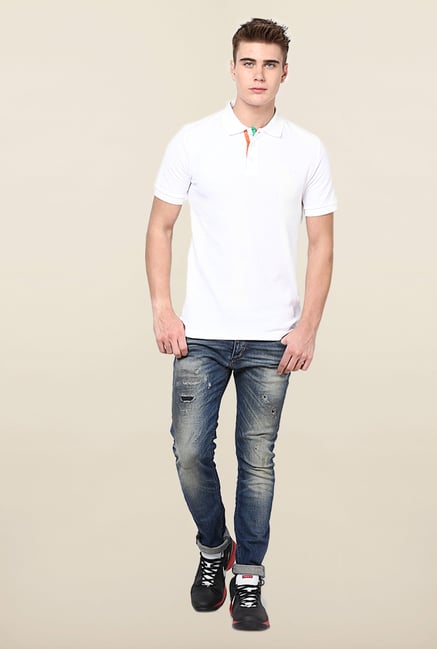 Jack & Jones Blue Distressed Slim Fit Jeans Jack & Jones Blue Distressed Slim Fit Jeans
