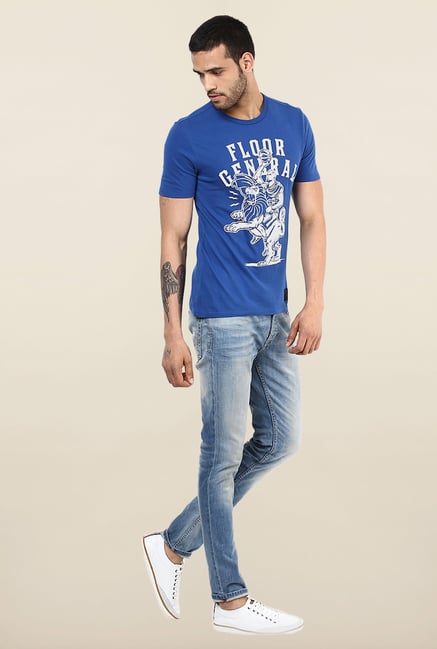 Jack & Jones Blue Mid Rise Washed Jeans Jack & Jones Blue Mid Rise Washed Jeans