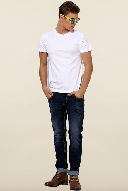 Jack & Jones White Solid Crew Neck T-Shirt Jack & Jones White Solid Crew Neck T-Shirt