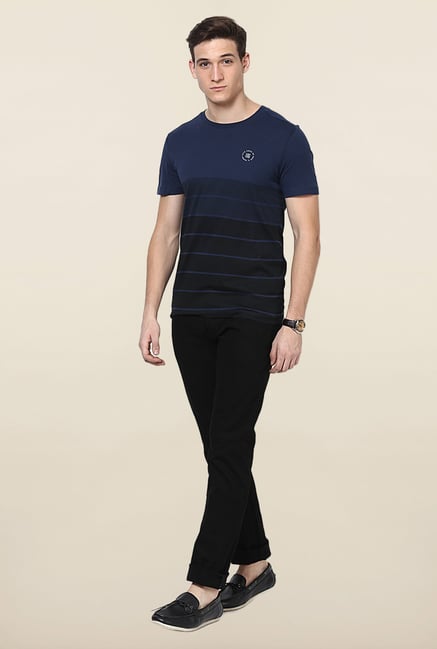 Jack & Jones Navy Striped T-Shirt Jack & Jones Navy Striped T-Shirt