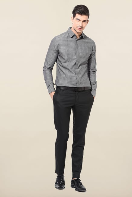 Jack & Jones Black Solid Trouser Jack & Jones Black Solid Trouser