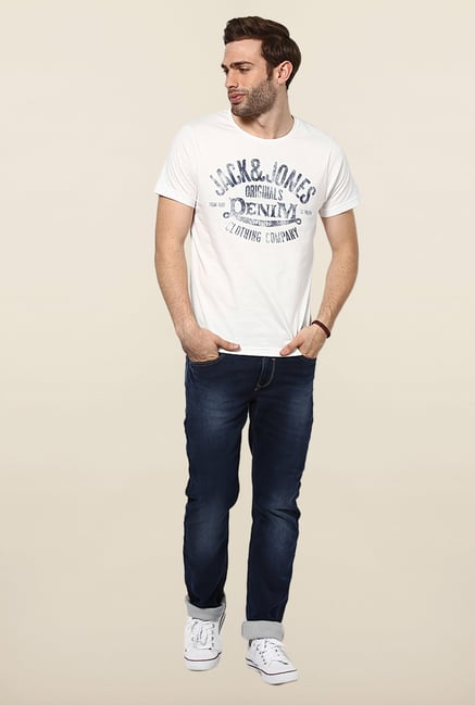 Jack & Jones White Cotton T-Shirt Jack & Jones White Cotton T-Shirt
