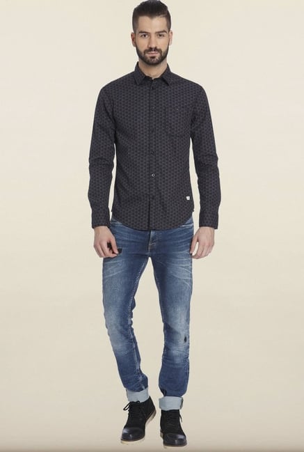 Jack & Jones Ebony Printed Casual Shirt Jack & Jones Ebony Printed Casual Shirt