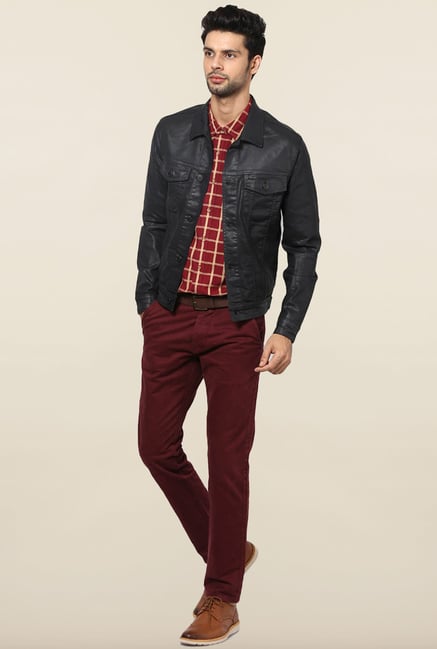 Jack & Jones Black Solid Casual Jacket Jack & Jones Black Solid Casual Jacket