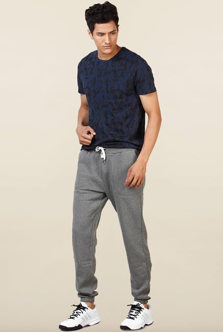 Jack & Jones Grey Solid Track Pant Jack & Jones Grey Solid Track Pant