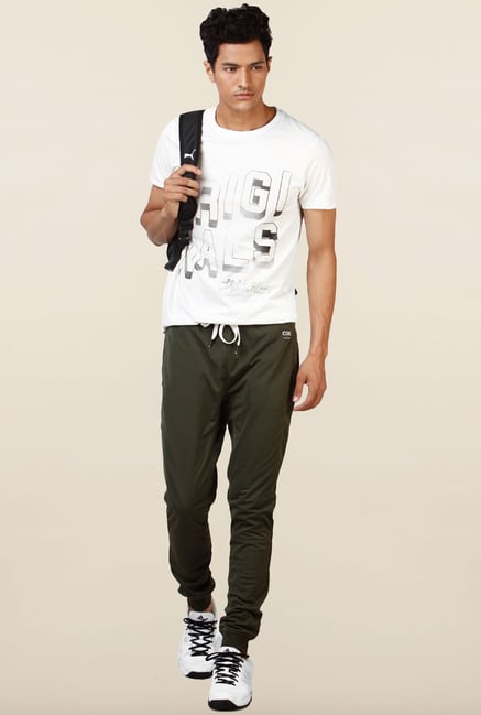 Jack & Jones Green Solid Track Pant Jack & Jones Green Solid Track Pant