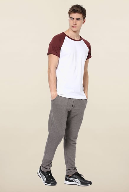 Jack & Jones Grey Cotton Track Pant Jack & Jones Grey Cotton Track Pant