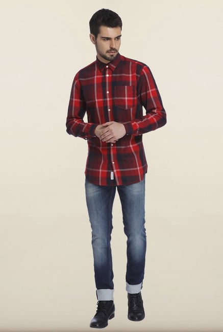 Jack & Jones Red Checks Casual Shirt Jack & Jones Red Checks Casual Shirt