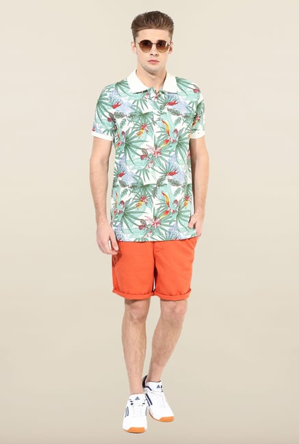 Jack & Jones Orange Solid Shorts Jack & Jones Orange Solid Shorts