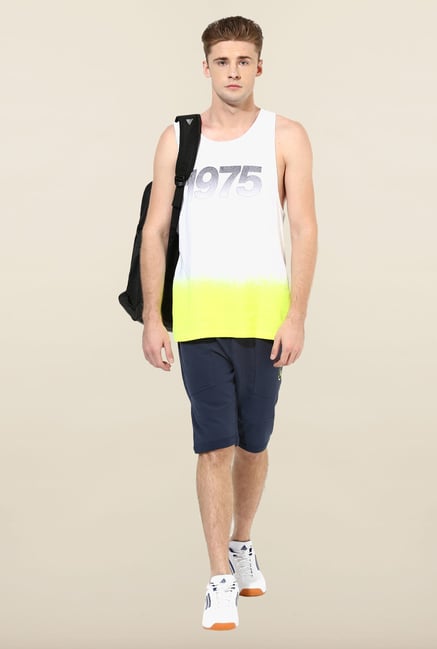 Jack & Jones White & Yellow Printed Vest Jack & Jones White & Yellow Printed Vest