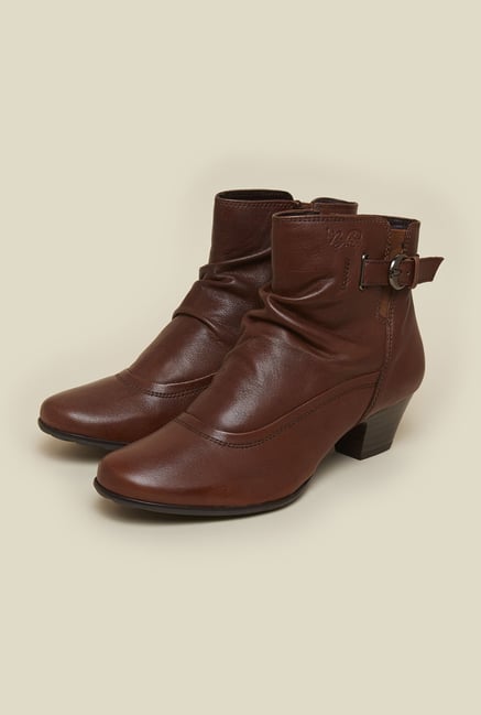 La Briza Brown Ankle Strap Boots La Briza Brown Ankle Strap Boots