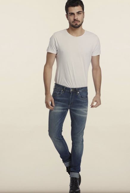 Jack & Jones Denim Blue Lightly Washed Jeans Jack & Jones Denim Blue Lightly Washed Jeans