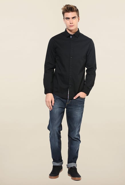 Jack & Jones Black Solid Shirt Jack & Jones Black Solid Shirt