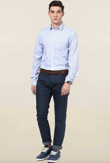 Jack & Jones Blue Printed Casual Shirt Jack & Jones Blue Printed Casual Shirt