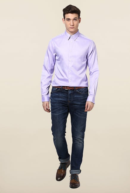 Jack & Jones Violet Self Printed Casual Shirt Jack & Jones Violet Self Printed Casual Shirt