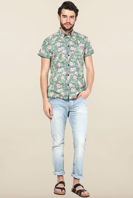 Jack & Jones Multicolor Floral Print Casual Shirt Jack & Jones Multicolor Floral Print Casual Shirt