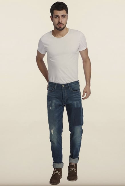 Jack & Jones Denim Blue Distressed Jeans Jack & Jones Denim Blue Distressed Jeans