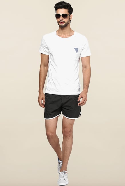 Jack & Jones Black Solid Sports Shorts Jack & Jones Black Solid Sports Shorts