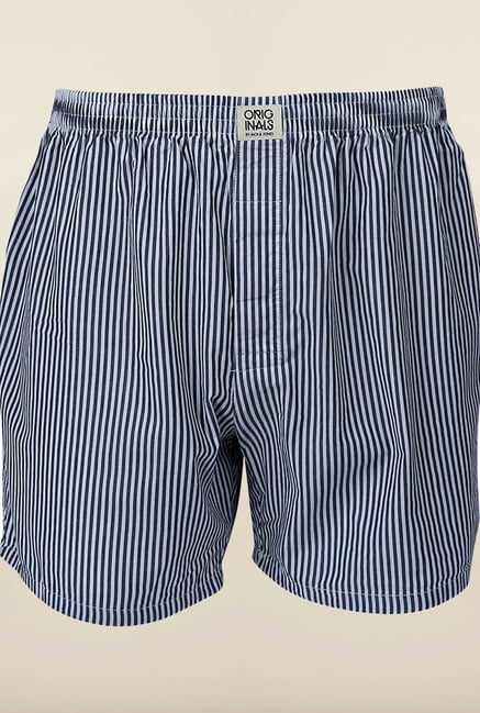 Jack & Jones Blue Striped Boxer Jack & Jones Blue Striped Boxer
