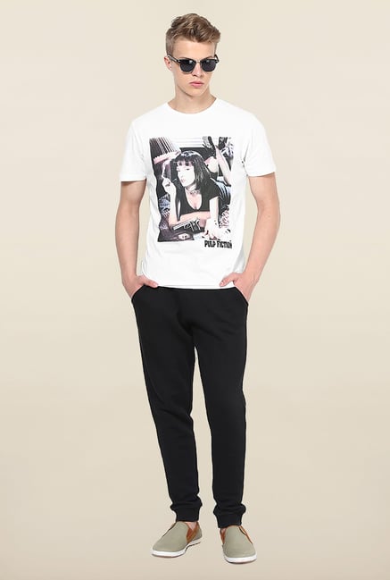 Jack & Jones White Printed Slim Fit T-Shirt Jack & Jones White Printed Slim Fit T-Shirt