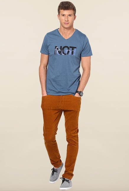 Jack & Jones Teal Printed T-Shirt Jack & Jones Teal Printed T-Shirt