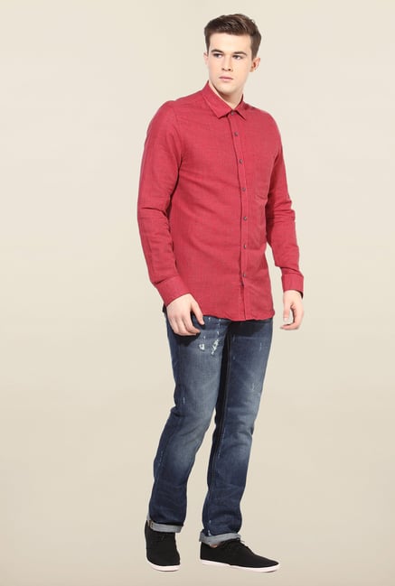 Jack & Jones Blue Distressed Regular Fit Jeans Jack & Jones Blue Distressed Regular Fit Jeans
