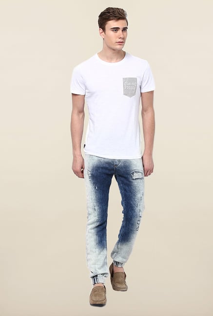 Jack & Jones Blue Mid Rise Washed Jeans Jack & Jones Blue Mid Rise Washed Jeans