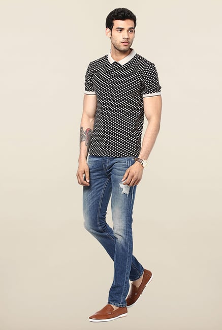Jack & Jones Blue Slim Fit Mid Rise Jeans Jack & Jones Blue Slim Fit Mid Rise Jeans