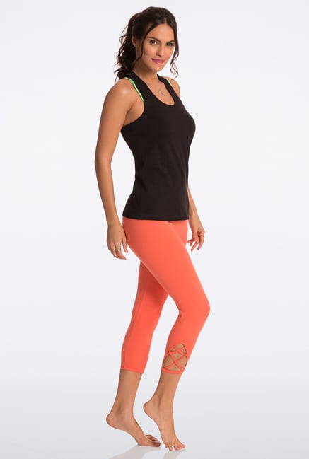 Pretty Secrets Orange Solid Capris Pretty Secrets Orange Solid Capris