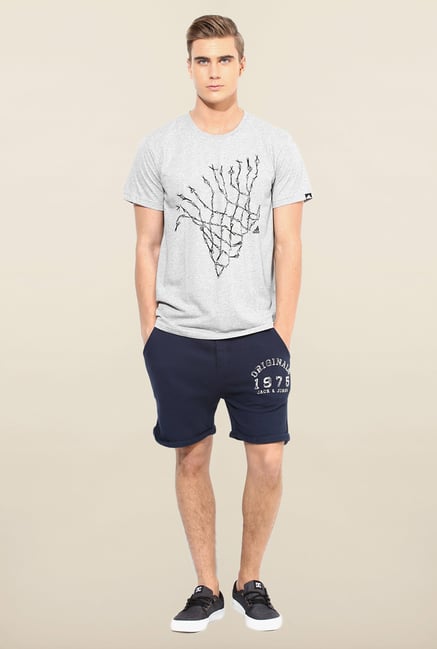 Jack & Jones Navy Printed Shorts Jack & Jones Navy Printed Shorts