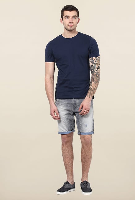 Jack & Jones Navy Solid T-Shirt Jack & Jones Navy Solid T-Shirt