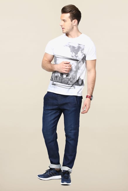 Jack & Jones Blue Washed Solid Jeans Jack & Jones Blue Washed Solid Jeans