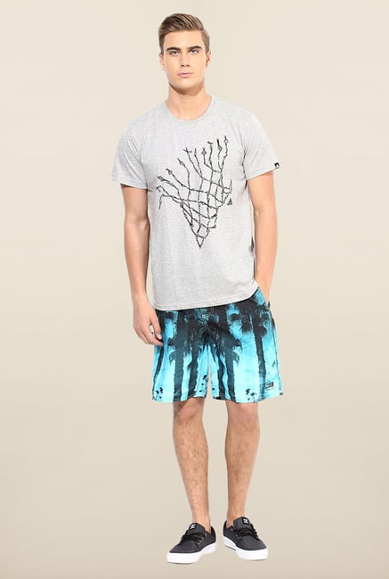 Jack & Jones Blue Printed Shorts Jack & Jones Blue Printed Shorts