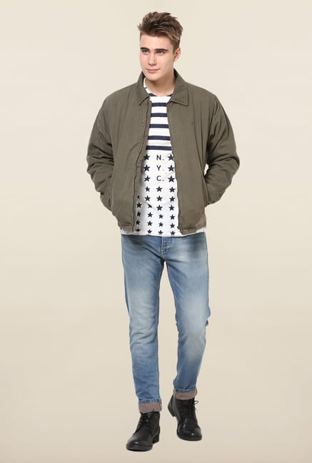 Jack & Jones Blue Washed Slim Fit Jeans Jack & Jones Blue Washed Slim Fit Jeans