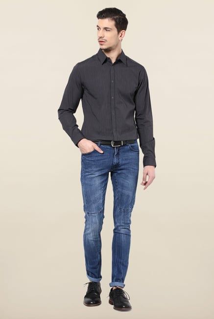 Jack & Jones Black Pin Stripes Casual Shirt Jack & Jones Black Pin Stripes Casual Shirt