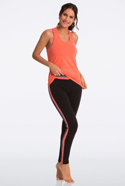 Pretty Secrets Black & Orange Navy Ultimate Workout Leggings Pretty Secrets Black & Orange Navy Ultimate Workout Leggings